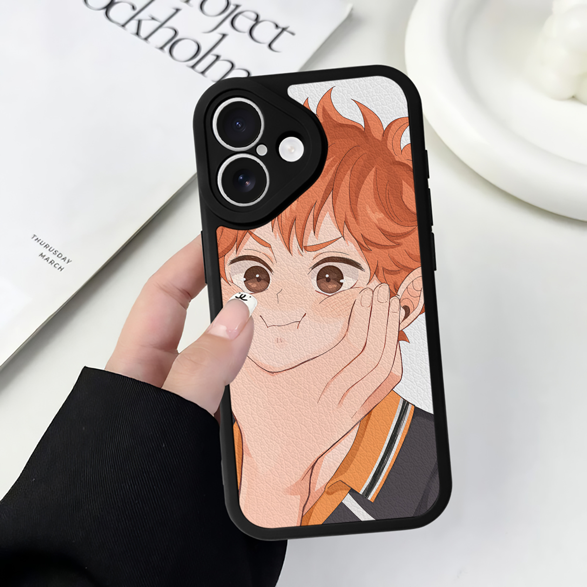 （画像用） ハイキュー!! Haikyu!! 【iPhone 16シリーズ対応】シリコンスマホケース（レザー調） 材質：シリコン